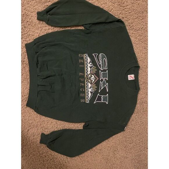 Jerzees Other - Vintage JERZEES Sweatshirt Men's XL Green Ski Apache Logo Crewneck 90s Farmer